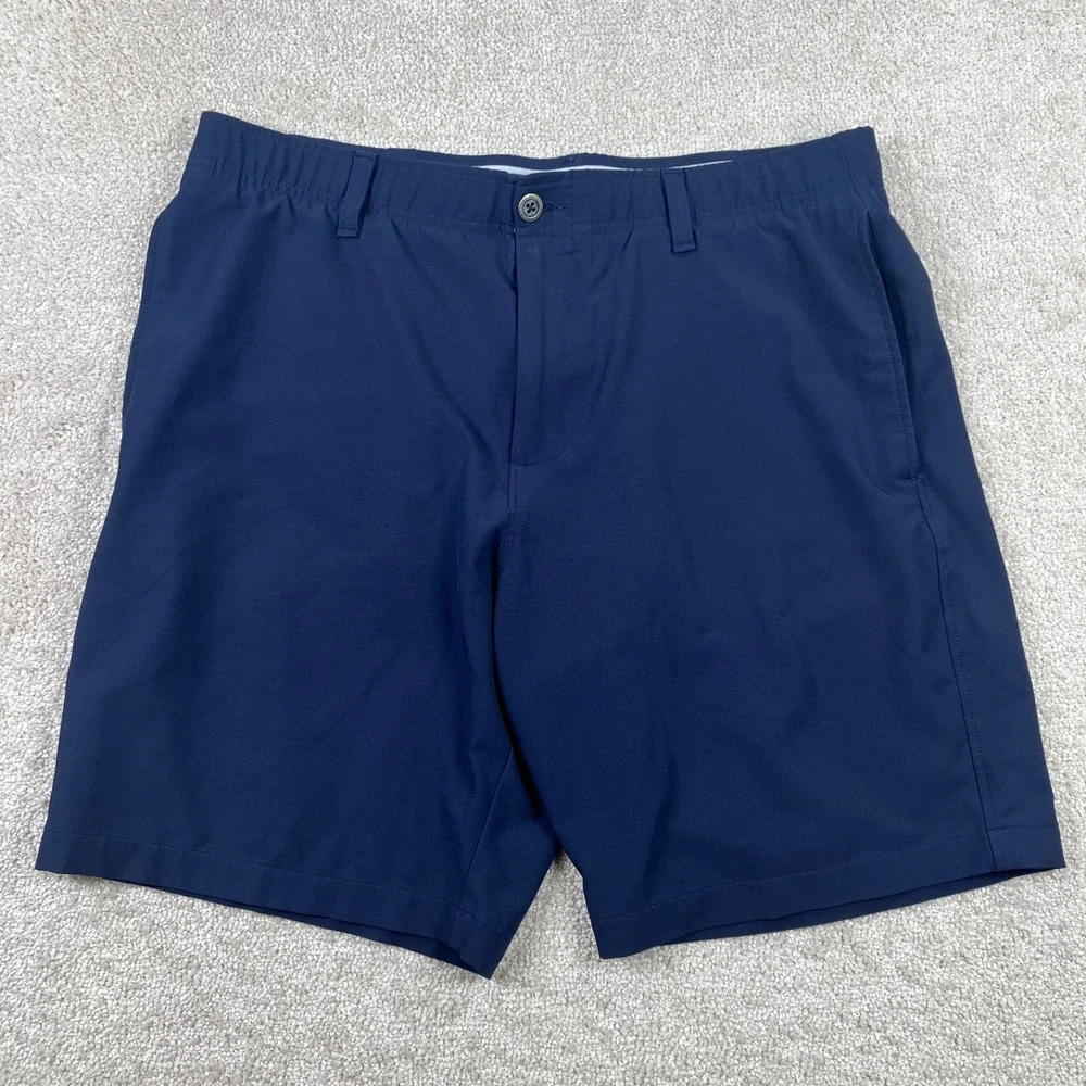 Under Armour Match‎ Play Mens 38 Golf Shorts Navy Blue Performance Stretch